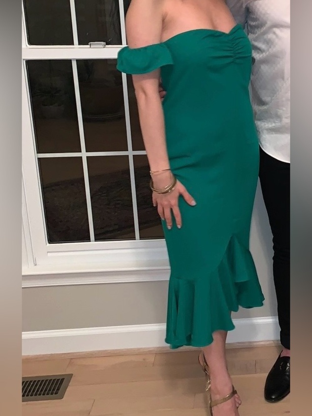 Lovers + Friends Kelly Green GIULIA MIDI DRESS